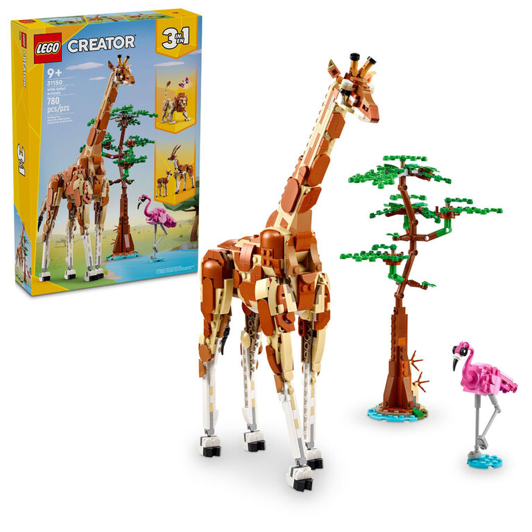 Ensemble 3en1 LEGO Creator Les animaux sauvages du safari 31150