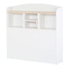 Summertime Bookcase Headboard with Storage- Pure White