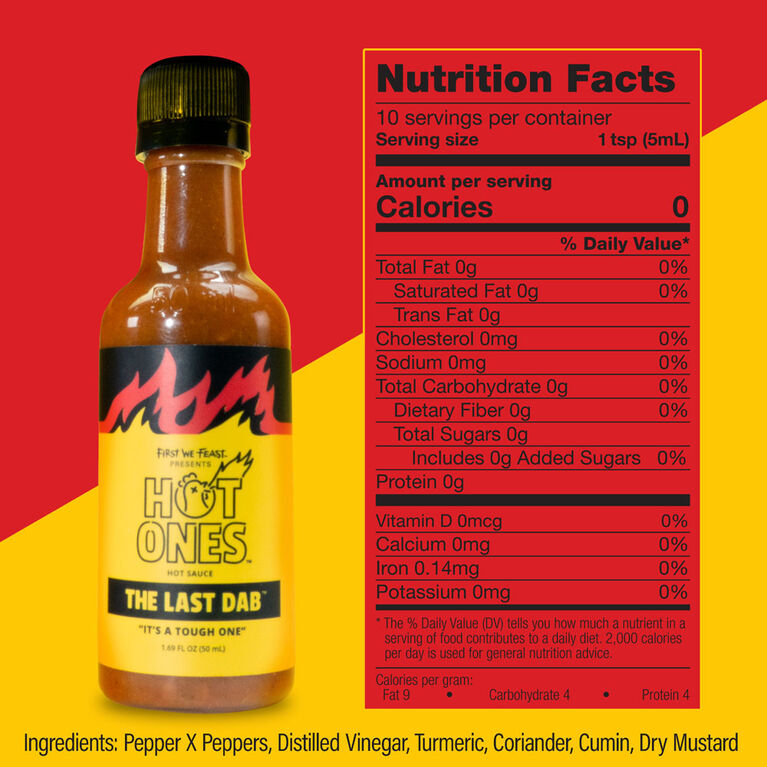 Hot Ones Truth or Dab The Game - Hot Sauce Included (Ages 17+)