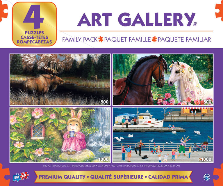 Assortiment De Casse-Têtes De Galerie D'Art 4 En 1
