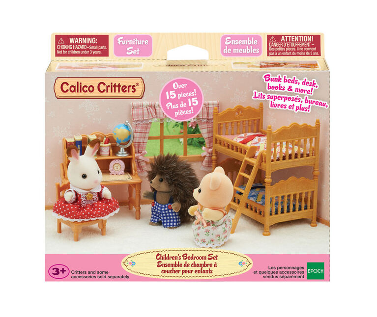 Chambre d'enfant Calico Critters, ensemble de meubles et d'accessoires pour maison de poupée