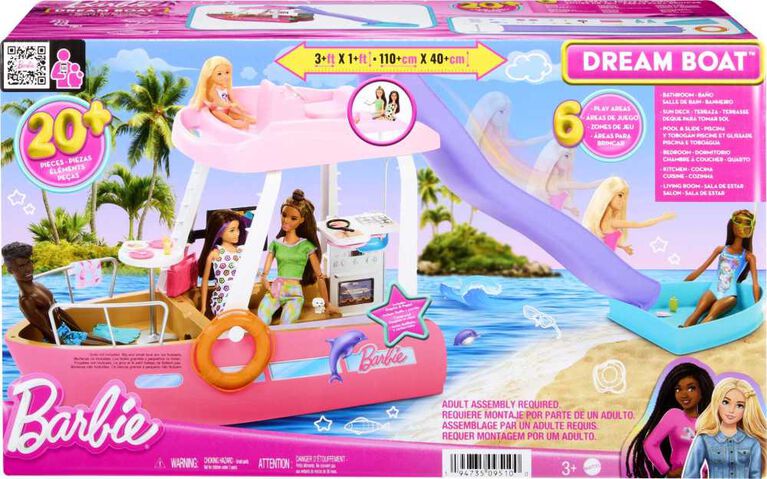 Barbie Bateau de Rêve-Coffret bateau, piscine, toboggan, accessoires