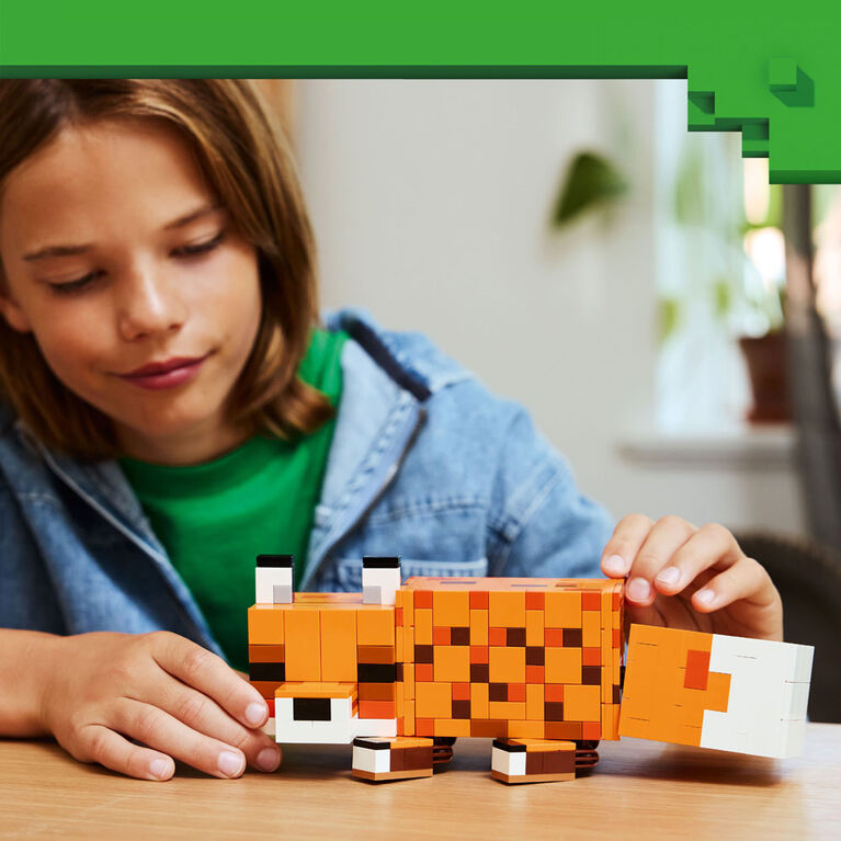 LEGO Minecraft The Fox Building Toy for Boys, Girls, & Kids, Ages 10+ - Room Decor for Gamers - 21588
