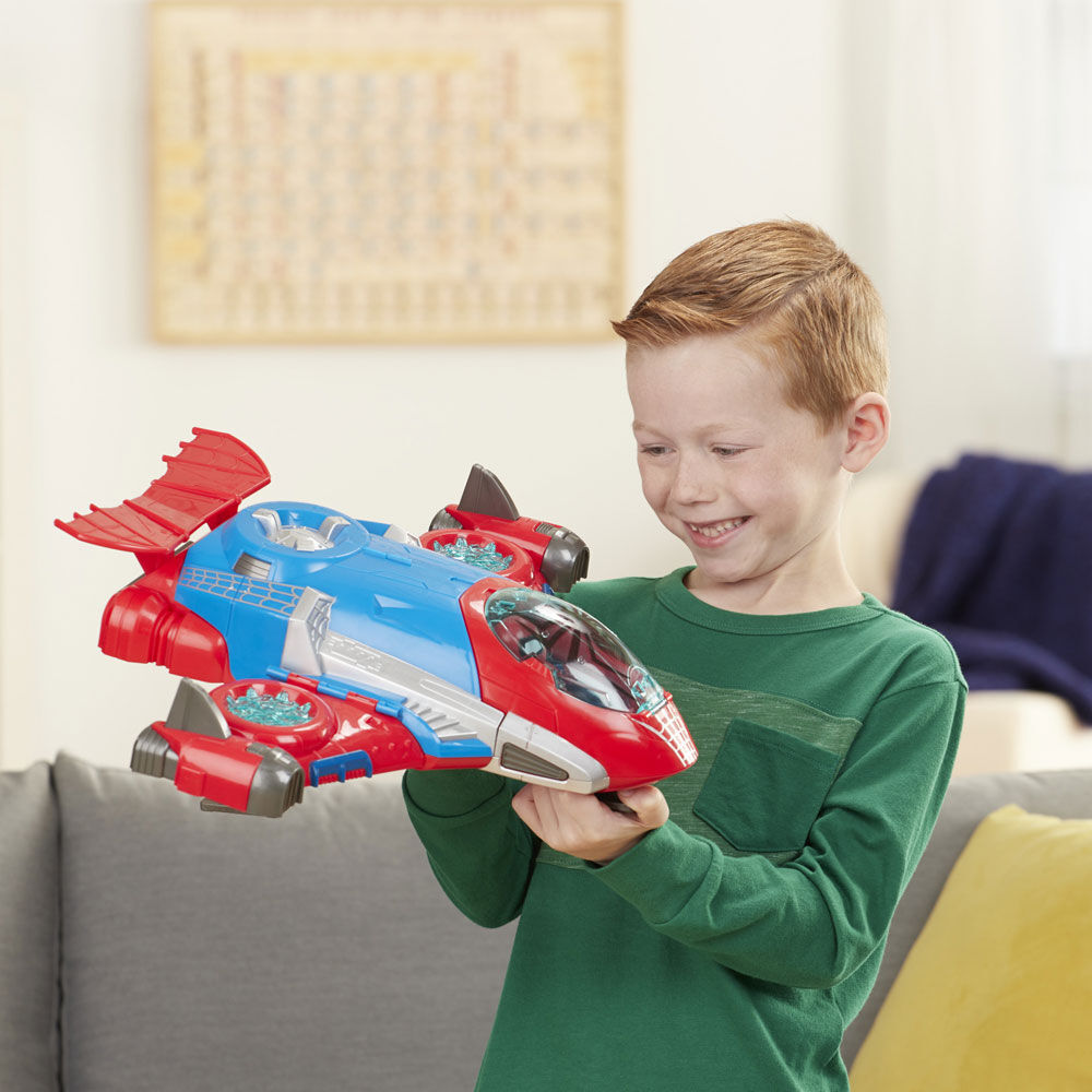 playskool spider man jet quarters