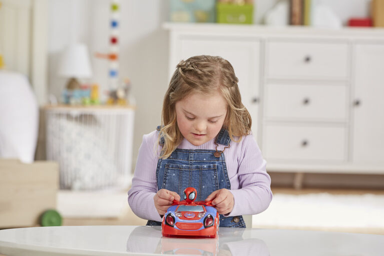 Marvel Spidey and His Amazing Friends Glow Tech Web-Crawler Vehicle, Preschool Toy with Lights, Sounds