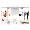 Rainbow High Deluxe Fashion Closet Playset - Create 400+ Fashion Combinations! Portable Clear Acrylic Toy Closet