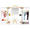 Rainbow High Deluxe Fashion Closet Playset - Create 400+ Fashion Combinations! Portable Clear Acrylic Toy Closet