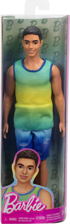 Barbie Fashionistas Ken Poup&eacute;e236, d&eacute;bardeur ombr&eacute;, cheveux noirs