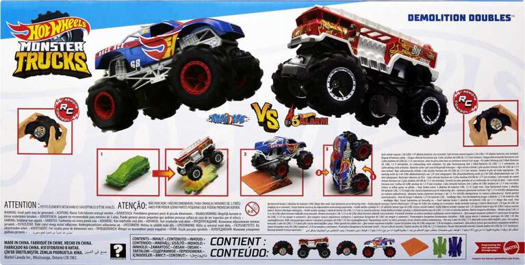 Hot Wheels - Monster Trucks - Téléguidés - Race Ace et HW 5-Alarm