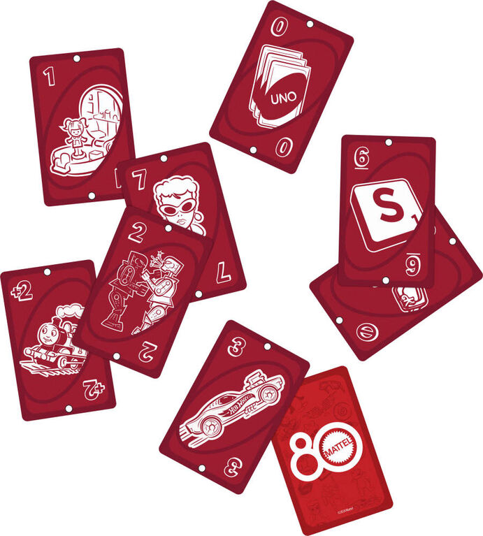 UNO Mattel 80th Ruby Red Card Game