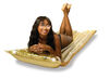 72" Glitter Pool Raft with Pillow - Gold