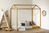 Sweedi Twin Wooden House Bed Frame Ochre