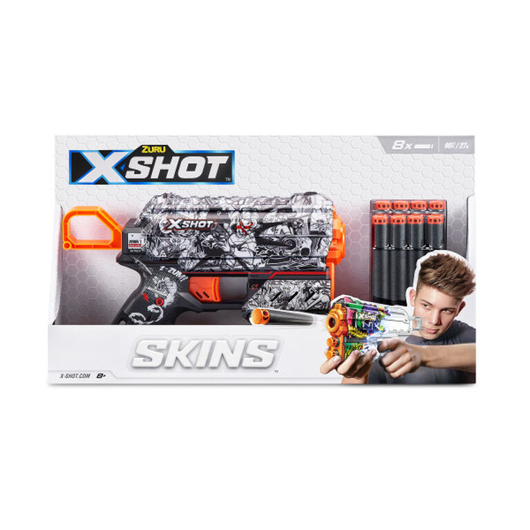 Zuru X-Shot Skins Flux Dart Blaster - Illustration (8 fléchettes)