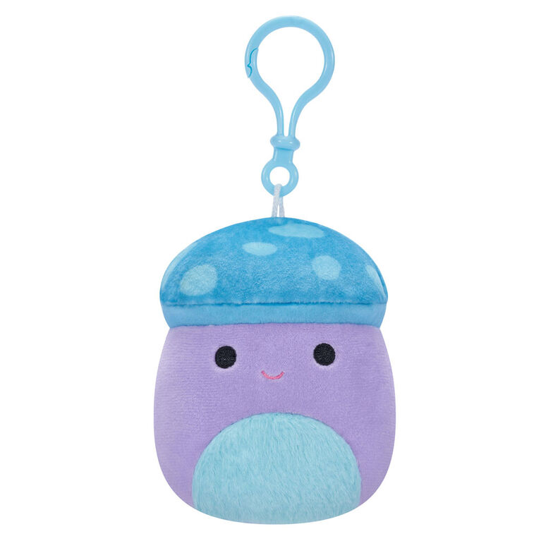 Squishmallows 3,5" Clip On - Pyle Champignon violet et bleu avec ventre flou