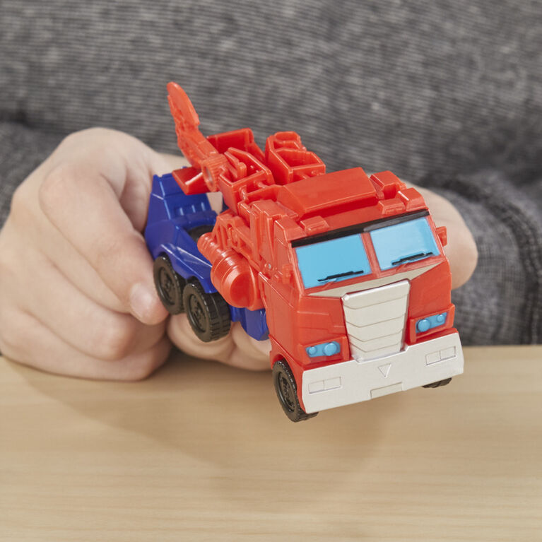 Transformers Cyberverse Action Attackers: 1-Step Changer Optimus Prime Action Figure Toy