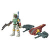 Star Wars Mission Fleet, Boba Fett Capture in the Clouds, classe équipement, figurine de 6 cm avec véhicule