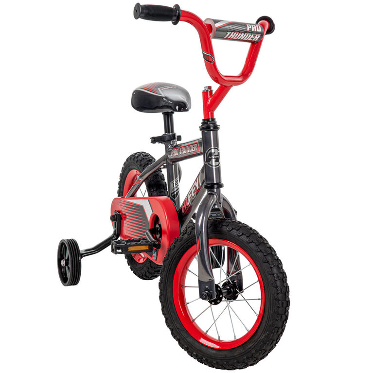 Huffy Pro Thunder 12-inch Bike, Grey and Red - R Exclusive