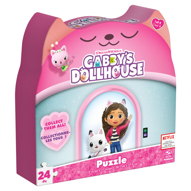 Gabby's Dollhouse, 24-Piece Jigsaw Puzzle Bedtime-Themed DreamWorks Netflix Gabby's Dollhouse Toys 1 of 4 Kids Puzzles