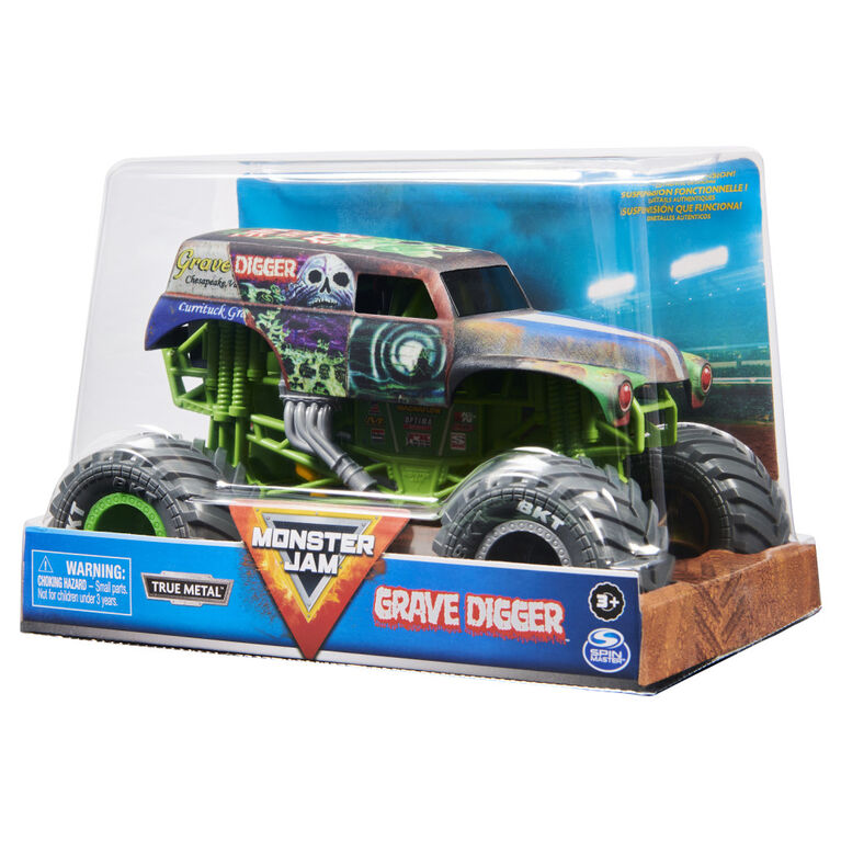 Monster Jam, Official Grave Digger Monster Truck, Collector Die-Cast Vehicle, 1:24 Scale