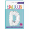 Ballons en forme de lettre en argent 14 " - D