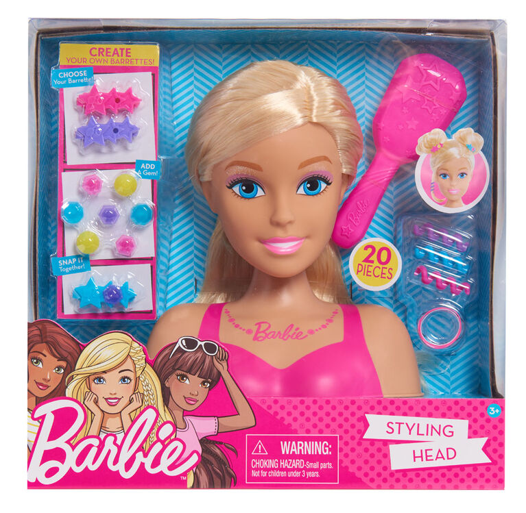 Petite Tête de Coiffure de Barbie - Blonde.