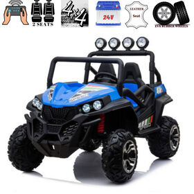 KidsVip 24V Kids & Toddlers UTV Viper 4WD Ride on car w/Remote Control - Blue - English Edition