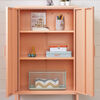 Crea Metal 2-Door Accent Cabinet Orange