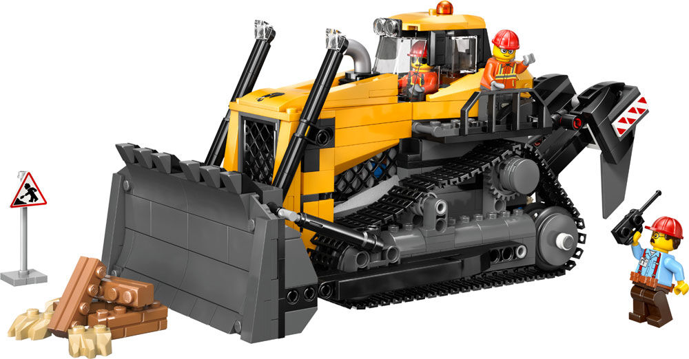 LEGO City Yellow Bulldozer Construction Site Building Toy for Kids, Boys & Girls, 8+ - 60466