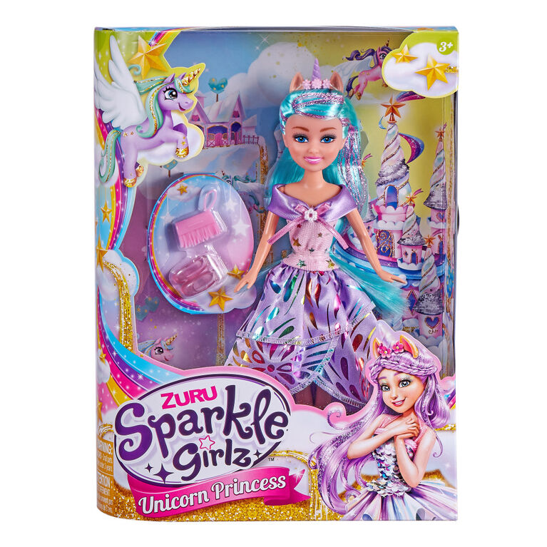Sparkle Girlz Deluxe Unicorn Princess Doll Set