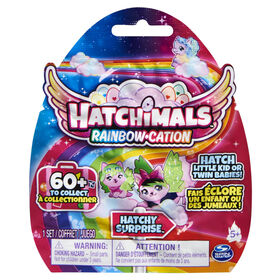 Hatchimals CollEGGtibles, Rainbow-cation Hatchy Surprise with 1 Little Kid or 2 Babies (Style May Vary)