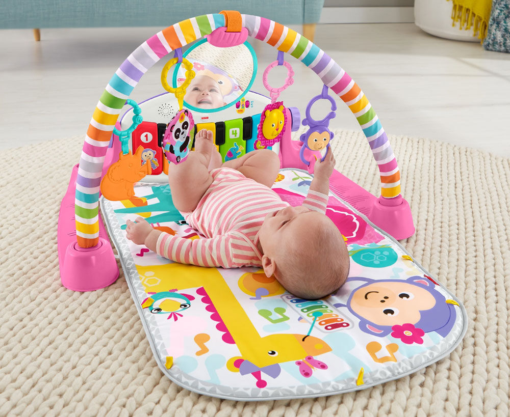 fisher price deluxe kick and play piano gym pink