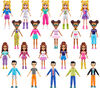 Polly Pocket Sparkle Cove Adventure Fashion Pack Playset with 4 Dolls and 45+ Total Pieces