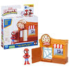 Marvel Spidey and His Amazing Friends City Blocks Spidey Pizza Parlor Kids Playset with Action Figure