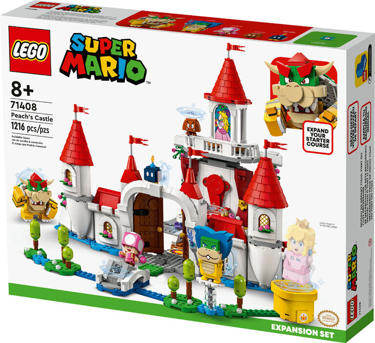 LEGO Super Mario Ensemble d'extension Le château de Peach 71408 Ensemble de construction (1 216 pièces)