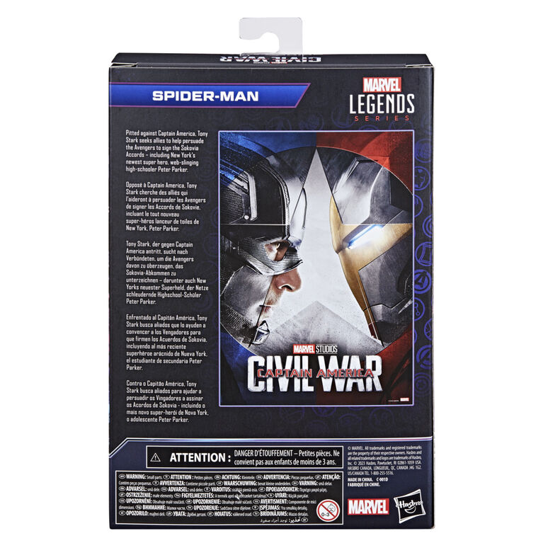 Hasbro Marvel Legends Series Spider-Man, Captain America: Civil War 6 Inch Marvel Legends Action Figures
