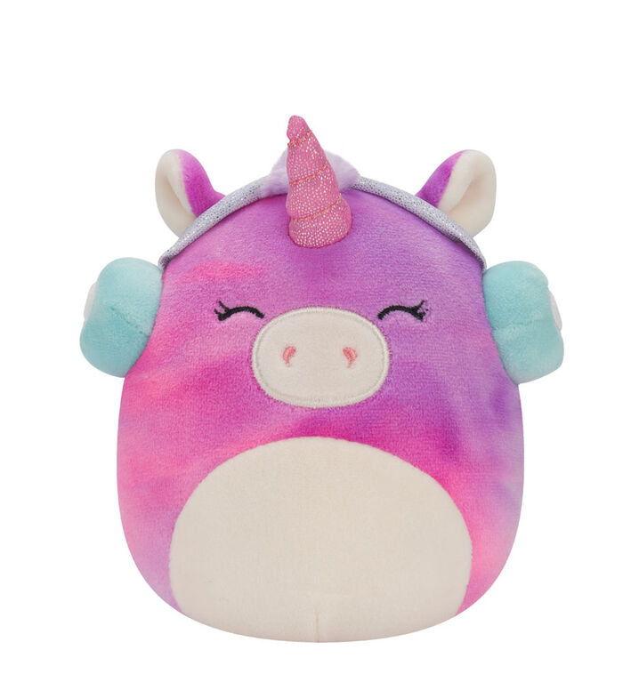 Squishmallows 5" - Lola the Tie-Dye Unicorn with Headphones