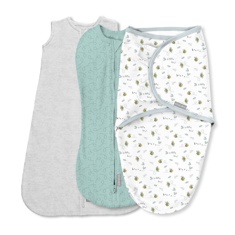 SwaddleMe by Ingenuity Comfort Pack - Little Bees