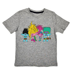 T-shirt à manches courtes Trolls - Gris - 6X