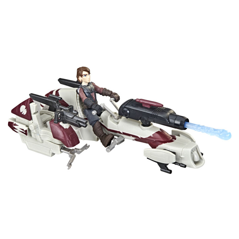 Star Wars Mission Fleet Expedition Class, Anakin Skywalker, Attaque en speeder BARC, figurine avec véhicule