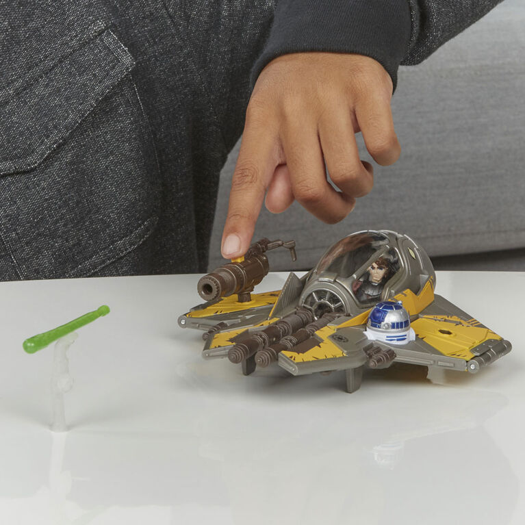 Star Wars Mission Fleet Stellar Class Anakin Skywalker Jedi Starfighter 2.5-Inch-Scale Figure and Vehicle
