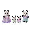 Calico Critters Pookie Panda Family, Set of 4 Collectible Doll Figures