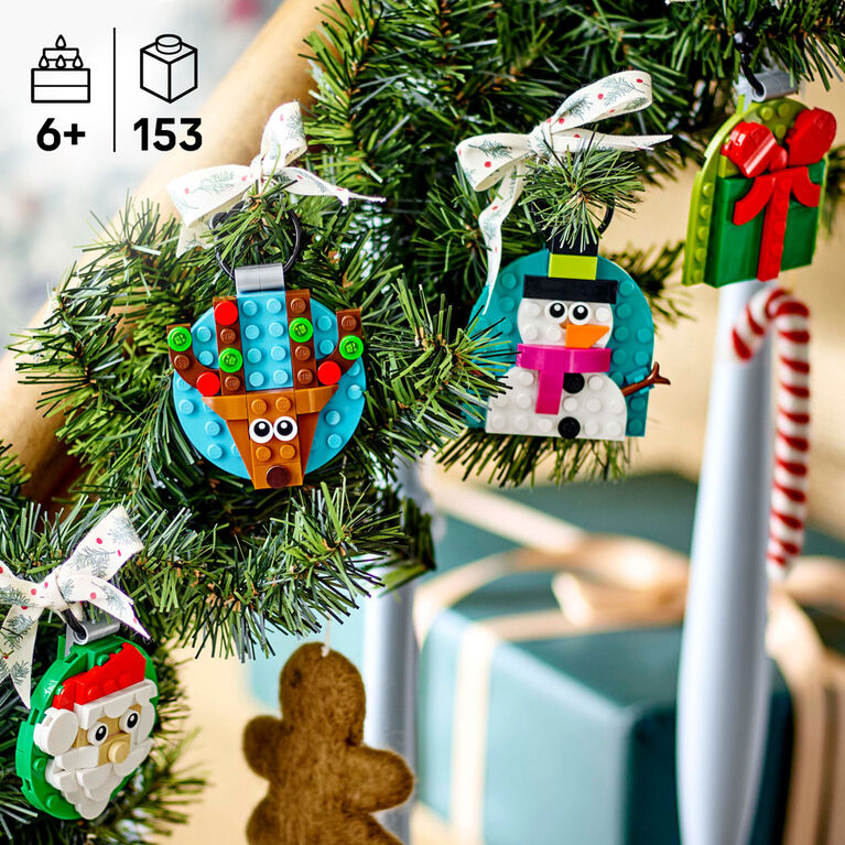 LEGO Sélection d'ornements de Noël Décorations suspendues avec cadeau, bonhomme de neige, renne et père Noël 40744 LEGO Sélection d'ornements de Noël Décorations suspendues avec cadeau, bonhomme de neige, renne et père Noël 40744