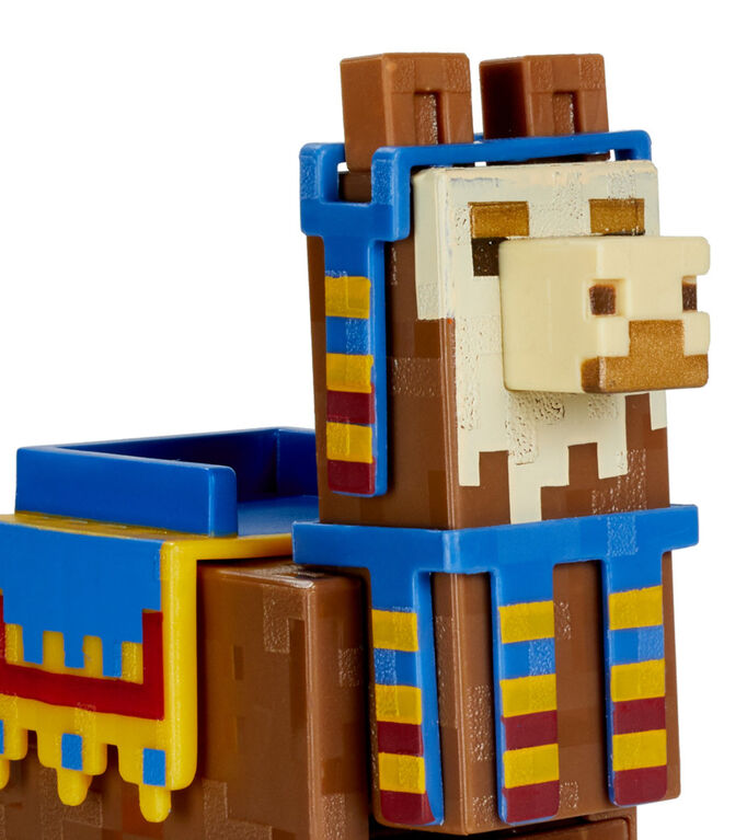 Minecraft Craft-A-Block Wandering Trader and Llama Figures