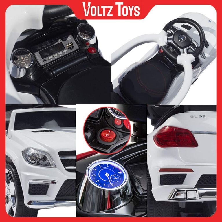 Voltz Toys Mercedes-Benz AMG GL63 4-in-1 Push Pedal Car, White