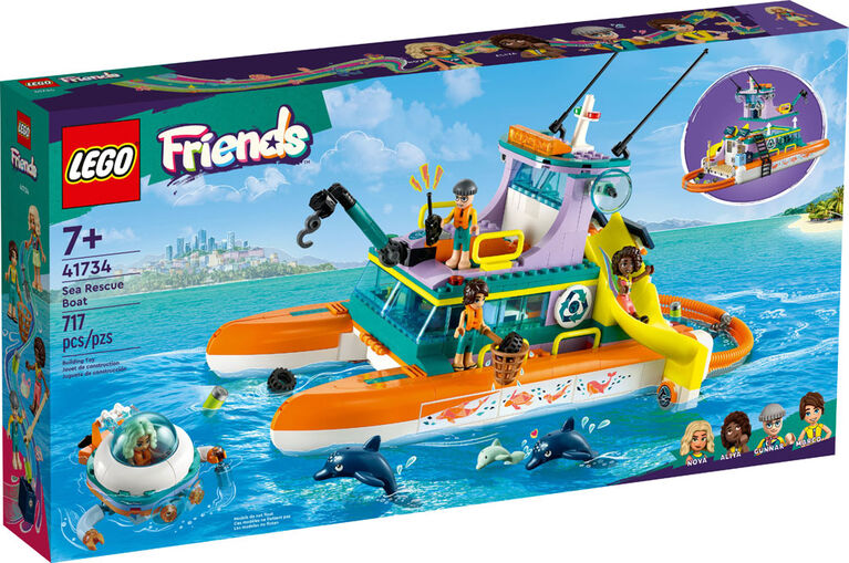 LEGO Friends Sea Rescue Boat 41734 Building Toy Set (717 Pieces)