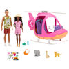 Barbie Pink Passport Kenya Adventure Dolls & Playset with Toy Helicopter