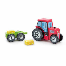 Early Learning Centre Wooden Tractor and Trailer - English Edition - R Exclusive