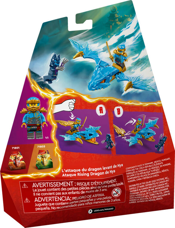 Jouet LEGO NINJAGO L'attaque du dragon levant de Nya 71802