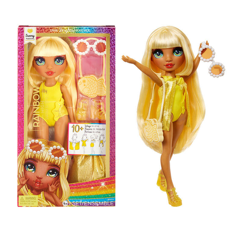 Rainbow High Swim & Style Sunny (Yellow) 11" Doll