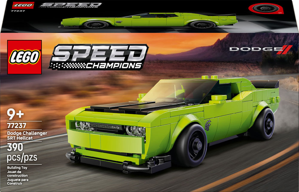 LEGO Speed Champions Dodge Challenger SRT Hellcat Sports Car Toy - Kids Toy for Girls & Boys - 77237